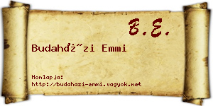 Budaházi Emmi névjegykártya